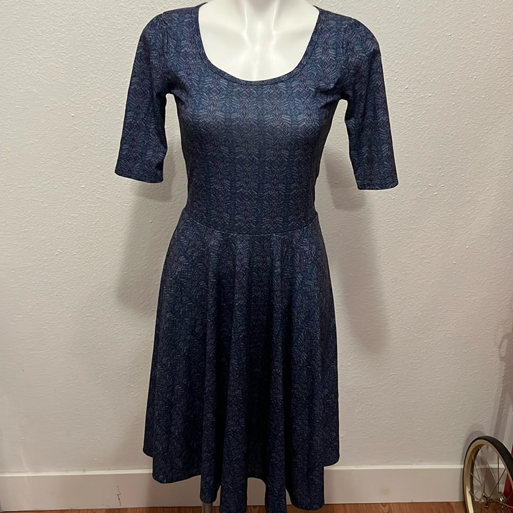 Lularoe Nicole Dress & Bonus Shirt Sz S